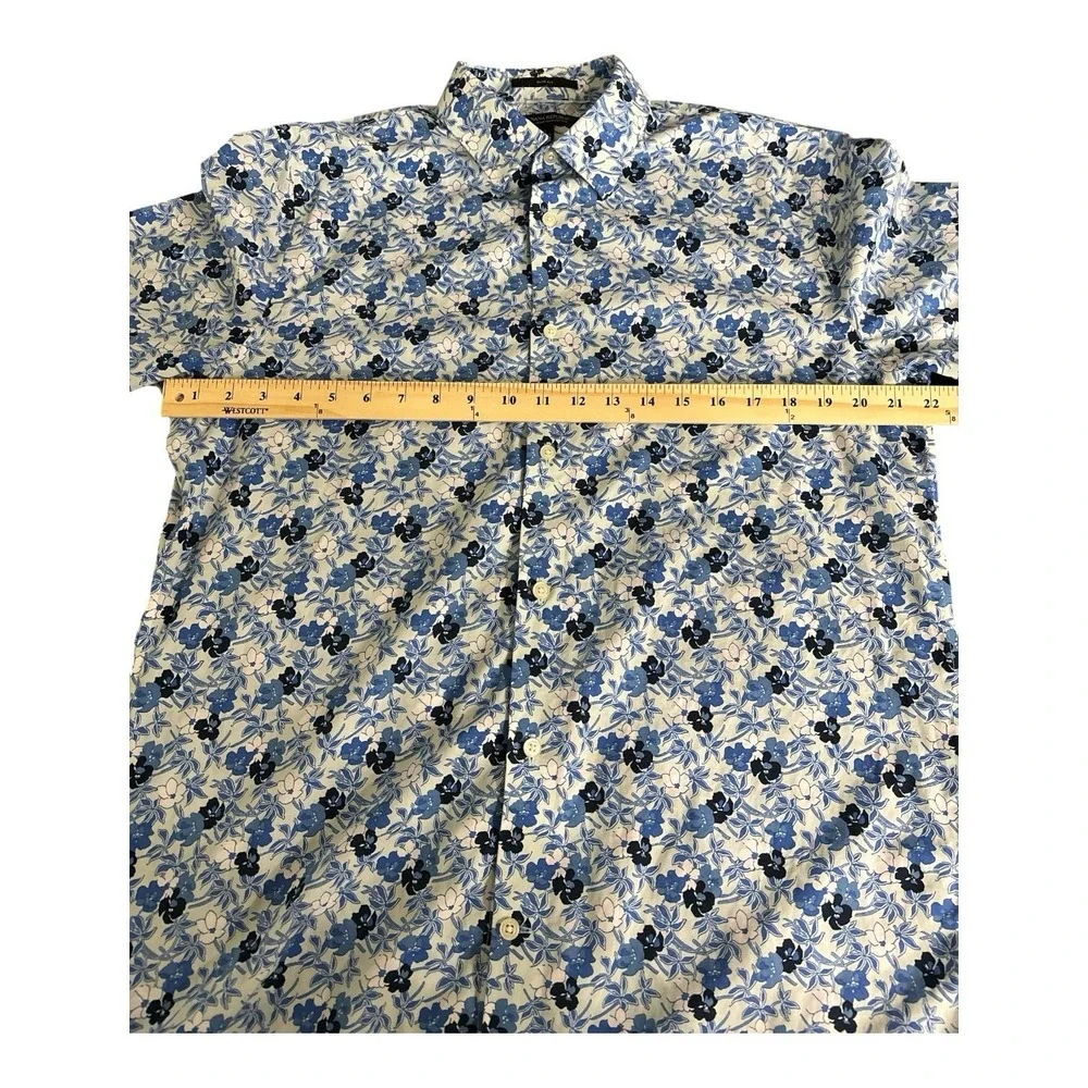 Banana Republic Men's Non Iron Slim Fit Dress Shirt Floral SZ Large Summer